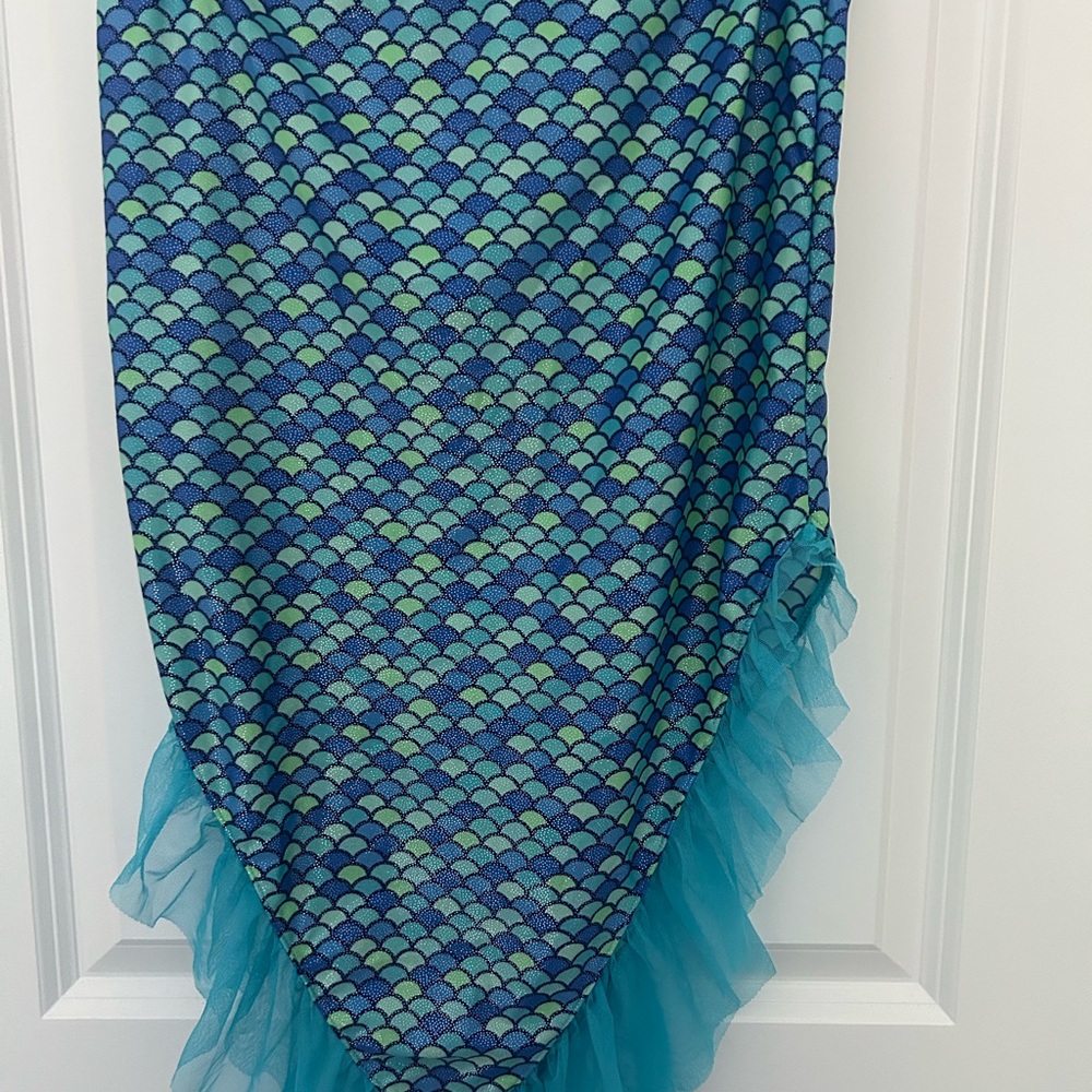 Wonder Nation mermaid skirt Aqua and Navy  girls 12-14 dress up Halloween party